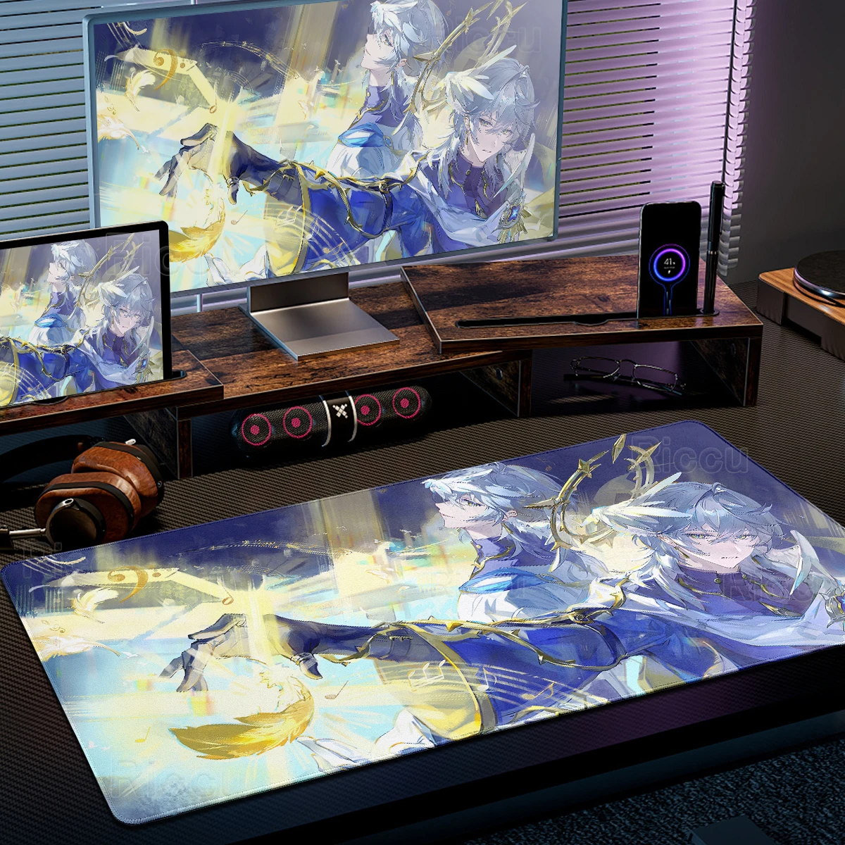 Sunday Honkai Star Rail Pattern Mouse Pads Extended Keyboard Locking Edge Rugs Gaming Computer Anime Gamer Anti-slip Rubber Mats