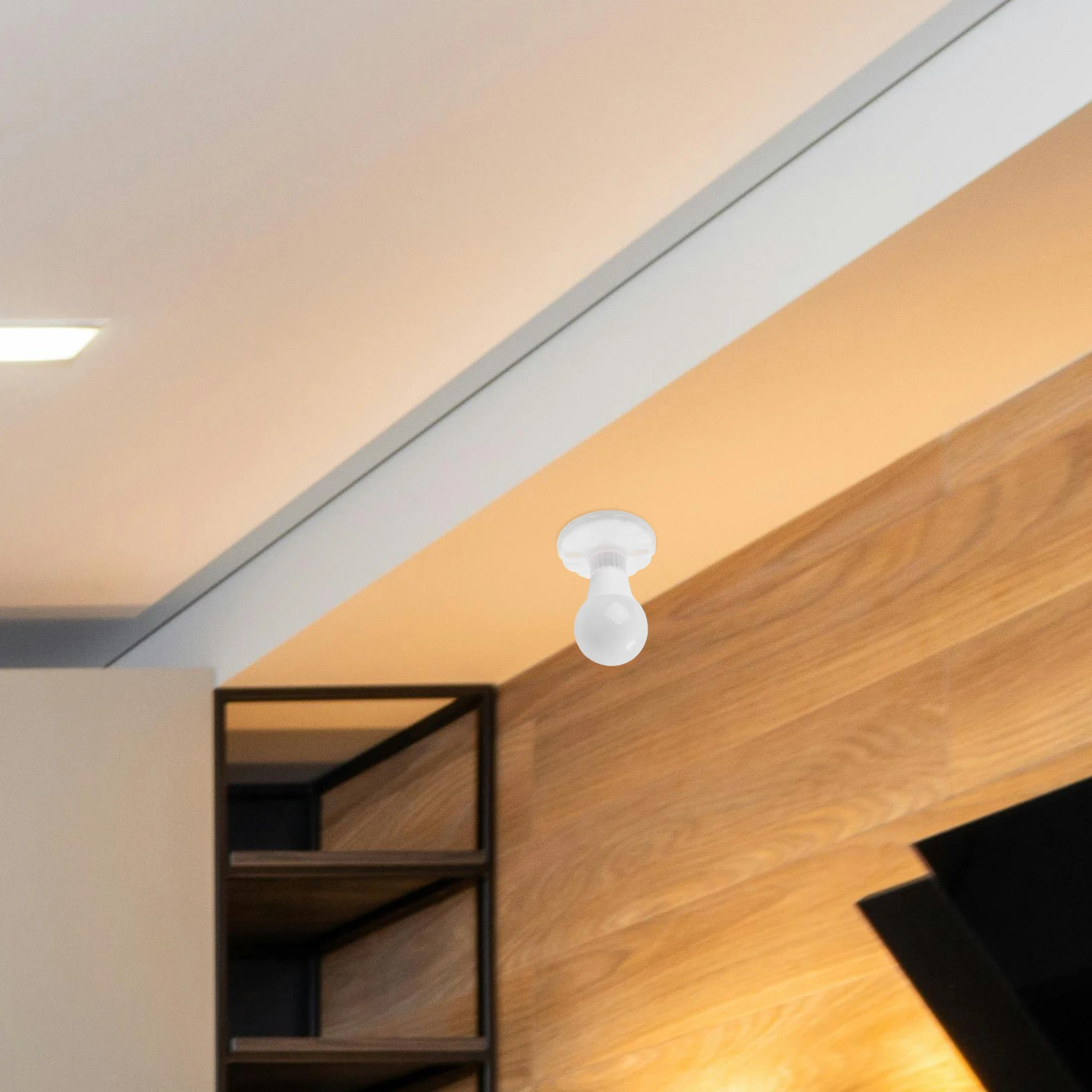 

10pcs E27 Flame Retardant Lamp Holders White Screw Flat Sockets Durable Pressure Resistant Base for Table Lamps Parts