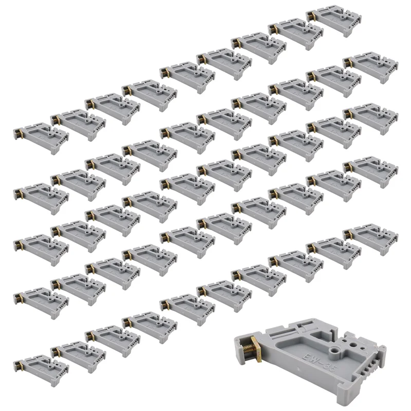 A01F-50Pcs 35Mm DIN Rail Terminal Block End Stopper Mounting Clips