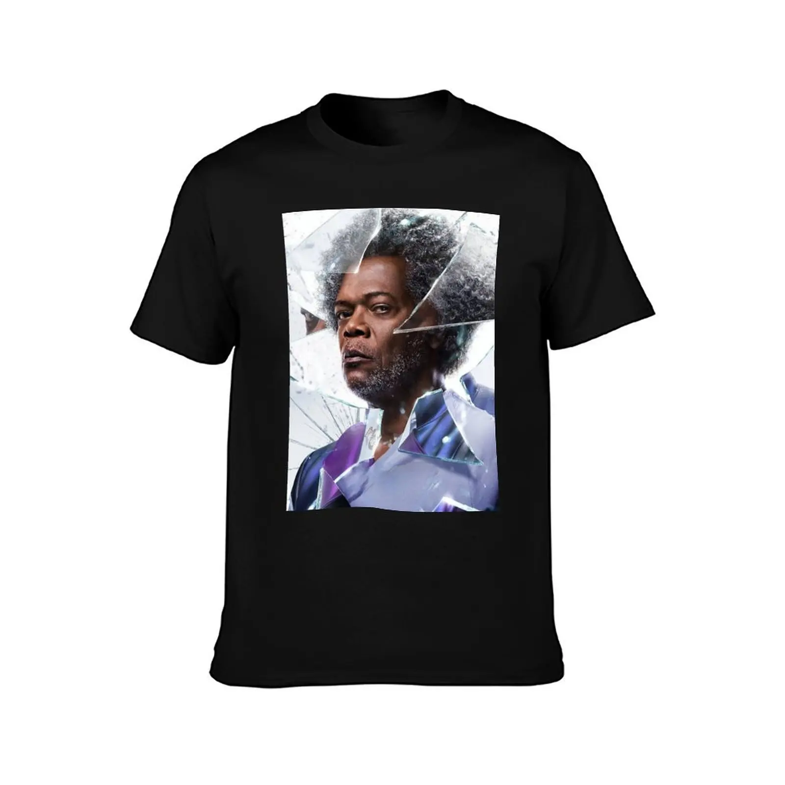 Samuel L Jackson Glass T-Shirt Basic Simple Casual Short Sleeve Tee T-Shirt