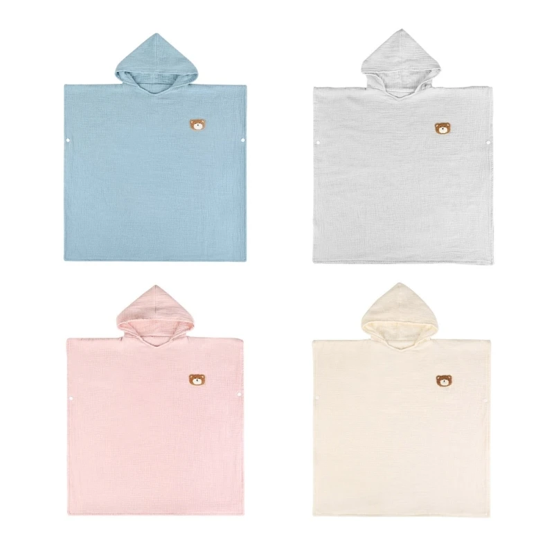 Multipurpose Kids Hooded Towel Soft Absorbent Towel Cotton Swim Cover Up for Kid