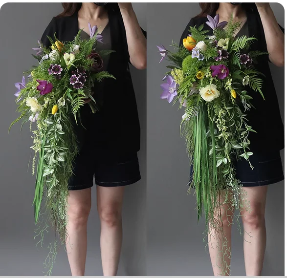 

Increase the bouquet of natural forest flowers wedding photography bouquet of living room model room decoration soft decoration