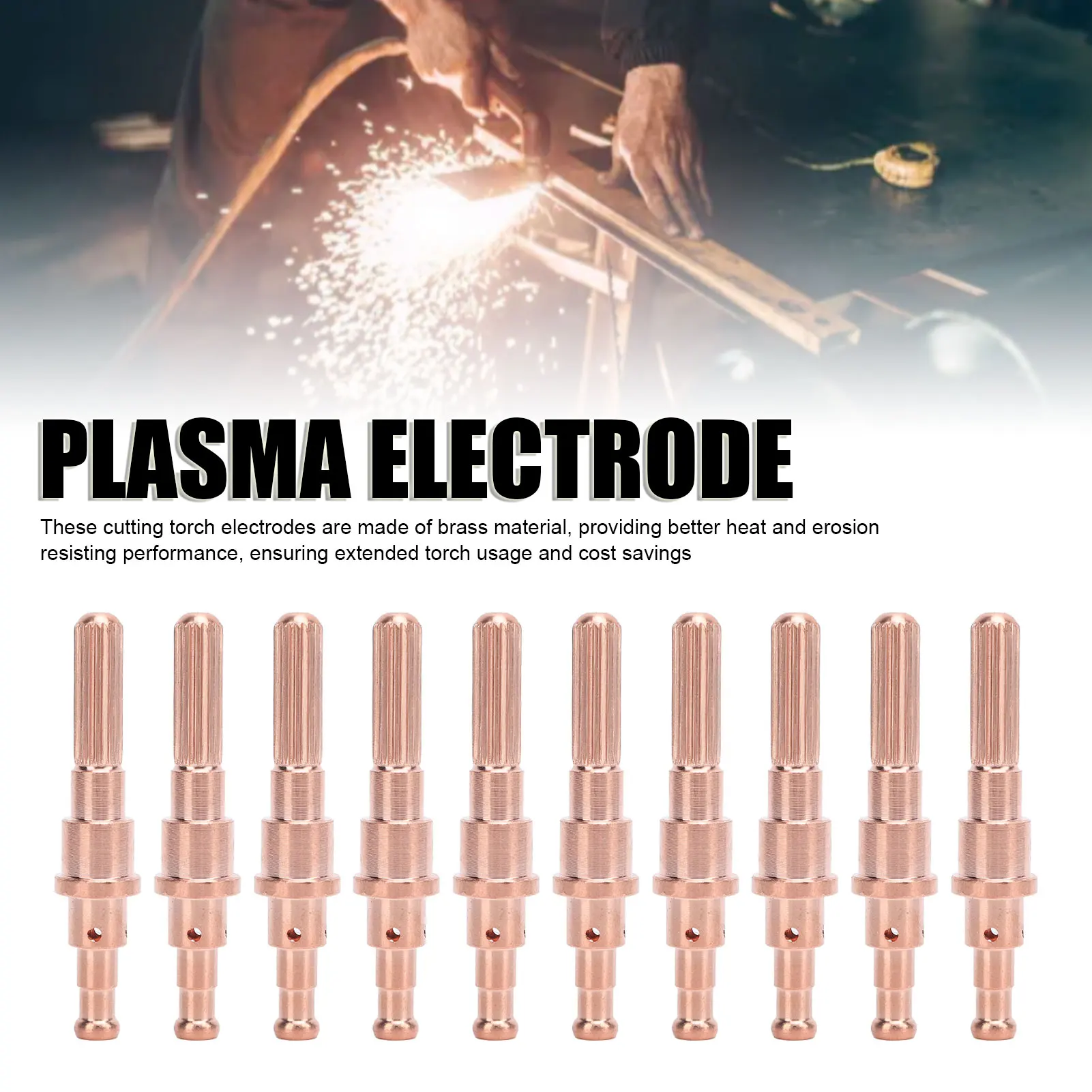 

10 шт. электродов для плазменной резки 9-8215, латунные электроды-заменители для горелок Thermal Dynamics SL60 SL100