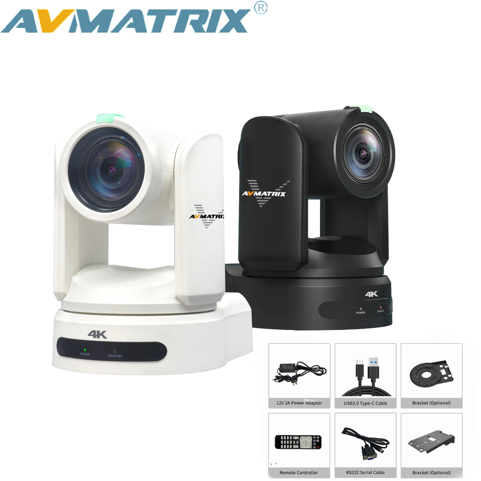 AVMATRIX EAGLE P20-12G Professional 4K Ultra HD PTZ Camera  60fps NDI SDI HDMI for Professional Church Live Stream Production