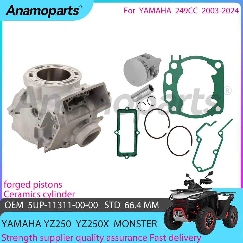 STD 66.4mm motor Cylinder piston gasket Rebuild Overhaul Fits For 2003-2024 YAMAHA YZ250 YZ250X YZ 250 X 249 CC 1P8-11631-00-A0