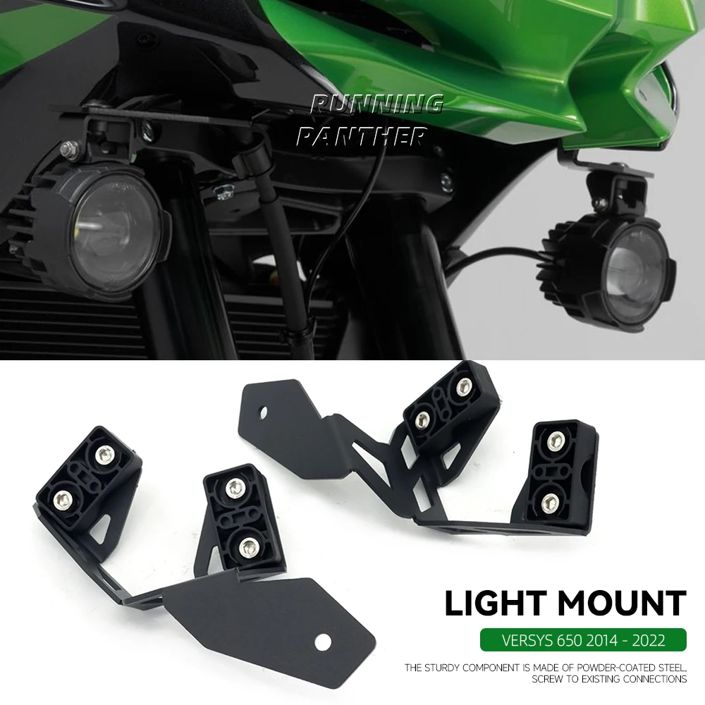 

New Motorcycle Accessories Fog lamp Spotlight Bracket Holder Spot Light Mount For Kawasaki Versys 650 Versys650 2014 - 2022 2021