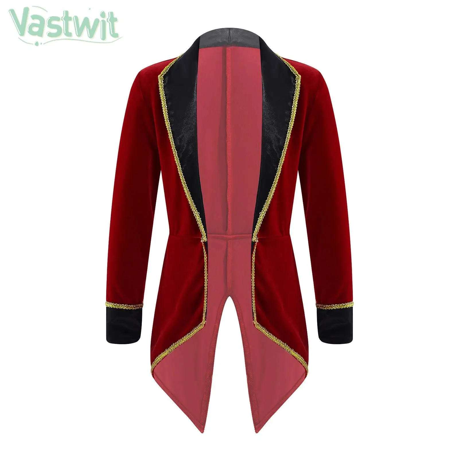 

Kids Girls Long Sleeve Circus Ringmaster Jacket Tuxedo Coat Halloween Carnival Magician Showman Cosplay Performance Costume