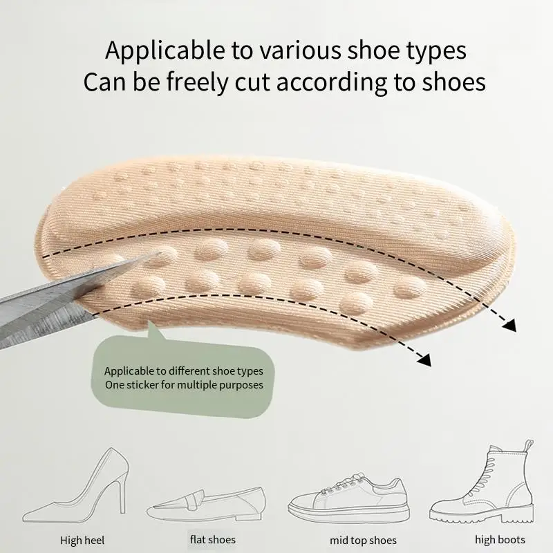 Heel Protectors Sneakers Shoe Pads Loafers Stickers Inserts Adjustable Size Shoes Insoles Foot Pain Relievers Heels Cushion