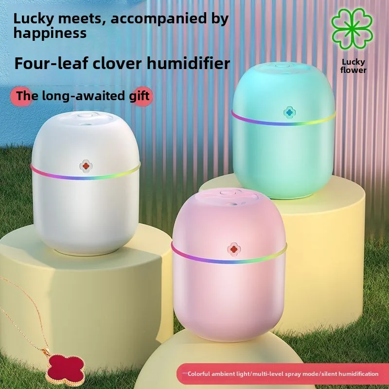新しいミニ小型 Y 加湿器サイレント加湿器オフィスデスクトップ X5 幸運草加湿器ミニ USB 噴霧器