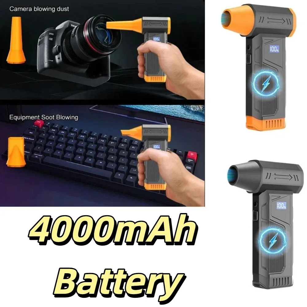 

LED Light Wireless Jet Fan High Power Digital Display Turbo Air Blower Brushless Motor 4000mAh Battery Brushless Motor Blower
