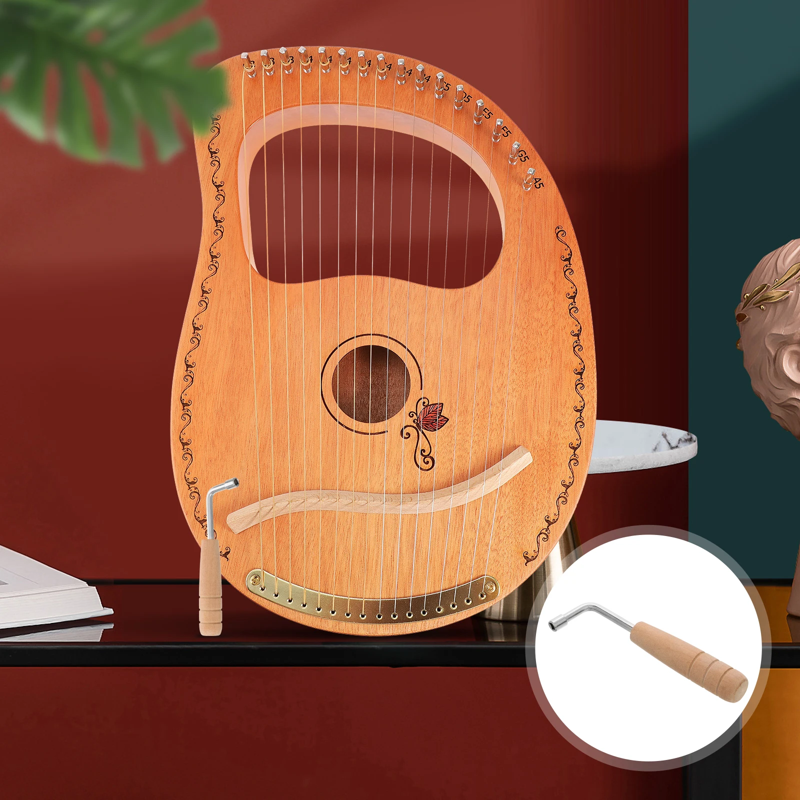 

Tuning Wrench Autoharp Lever Major Lyre Part Adjustment Accessory Solid Wood Instrument Tone
