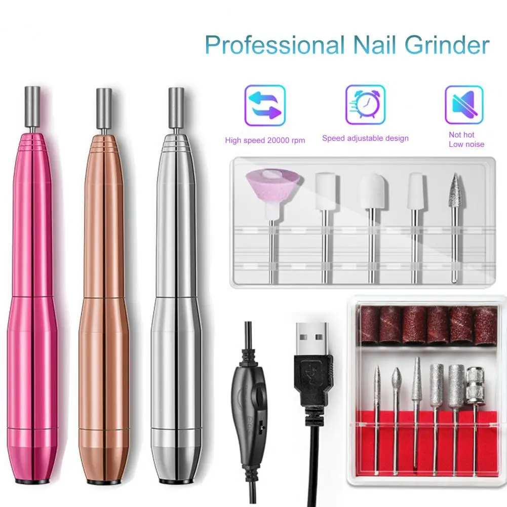 

Electric Nail Dill Machine with Drill Bits USB Plug Remove Dead Skin Nail Art Tool Acrylic Nail Gel Polish Remove Machine