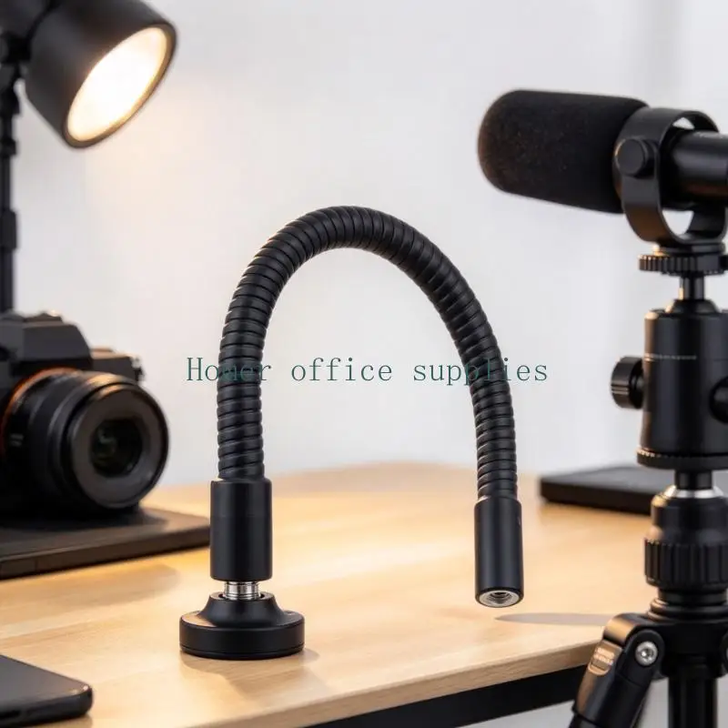 K43B Bendable Recording Stand Extension Rod with Double Female Thread Fittings for Compatible Tripods and Stand Hardware with
