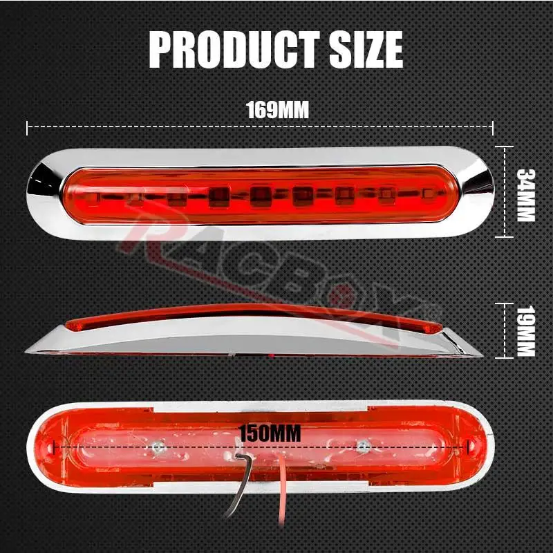 Truck Trailer Side Marker Lights 9LED Oval Clearance Warning Tail Car Signal Lamp 12V 24V White Red Yellow Indicator Accessories