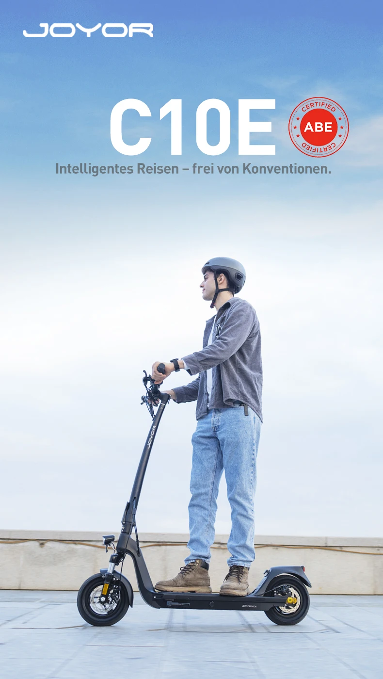 JOYOR C10E(ABE) Elektroroller für Erwachsene E-Scooter 48V10.4AH Akku 10'' Reifen Scheibenbremsen City E-Roller – Detail 1