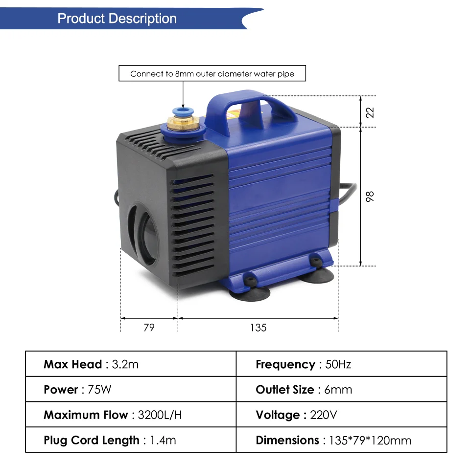 G-Penny 1,5 kW 110 V/220 V wassergekühlter CNC-Spindelmotor-Kit ER11 65 mm 4 Lager & Inverter & Halterung Gravierfräser-Zubehör – Detail 12