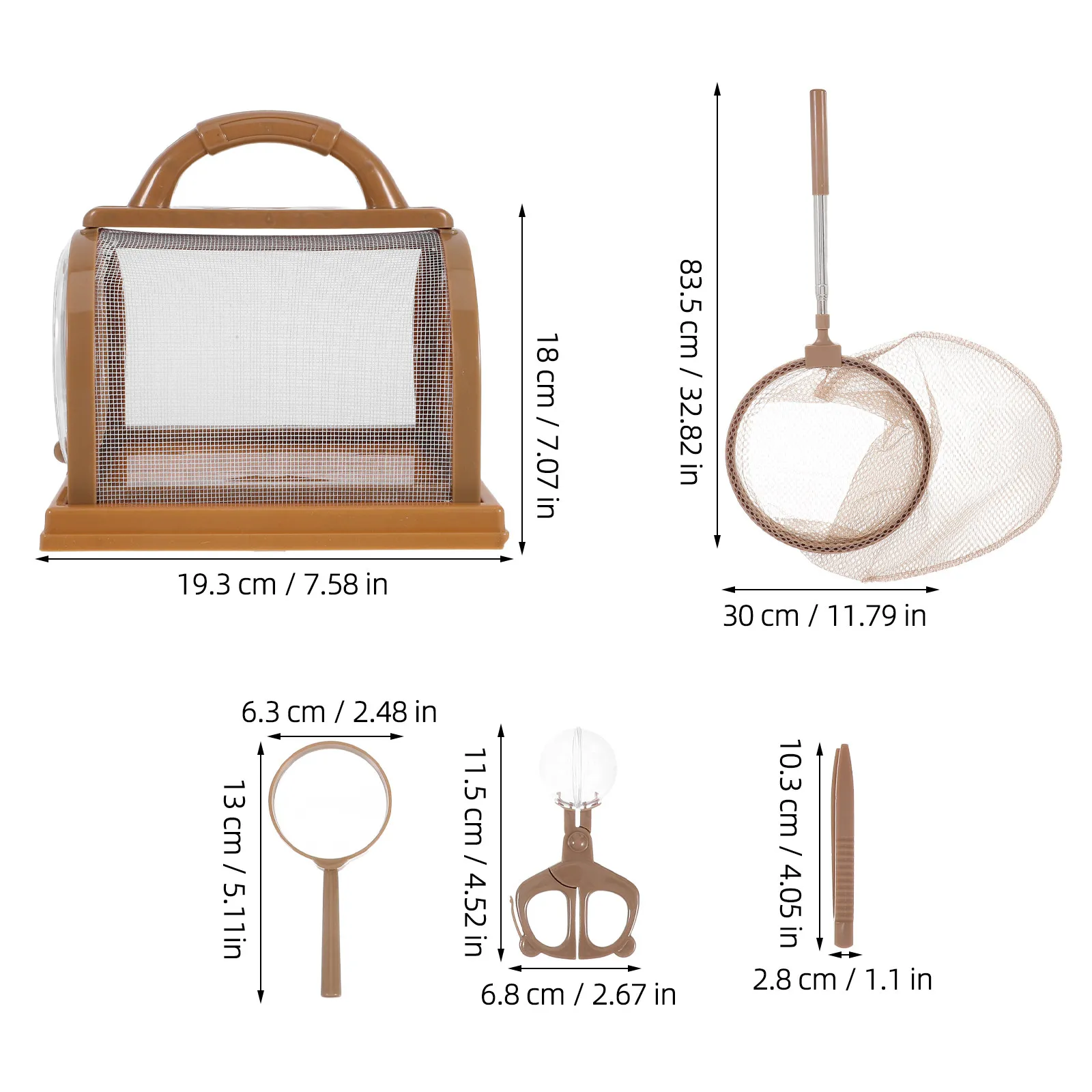 1Set Insect Catching Kit Kids Outdoor Butterfly Cage Portable Quick-Release Insect Observation Set Visible Cage