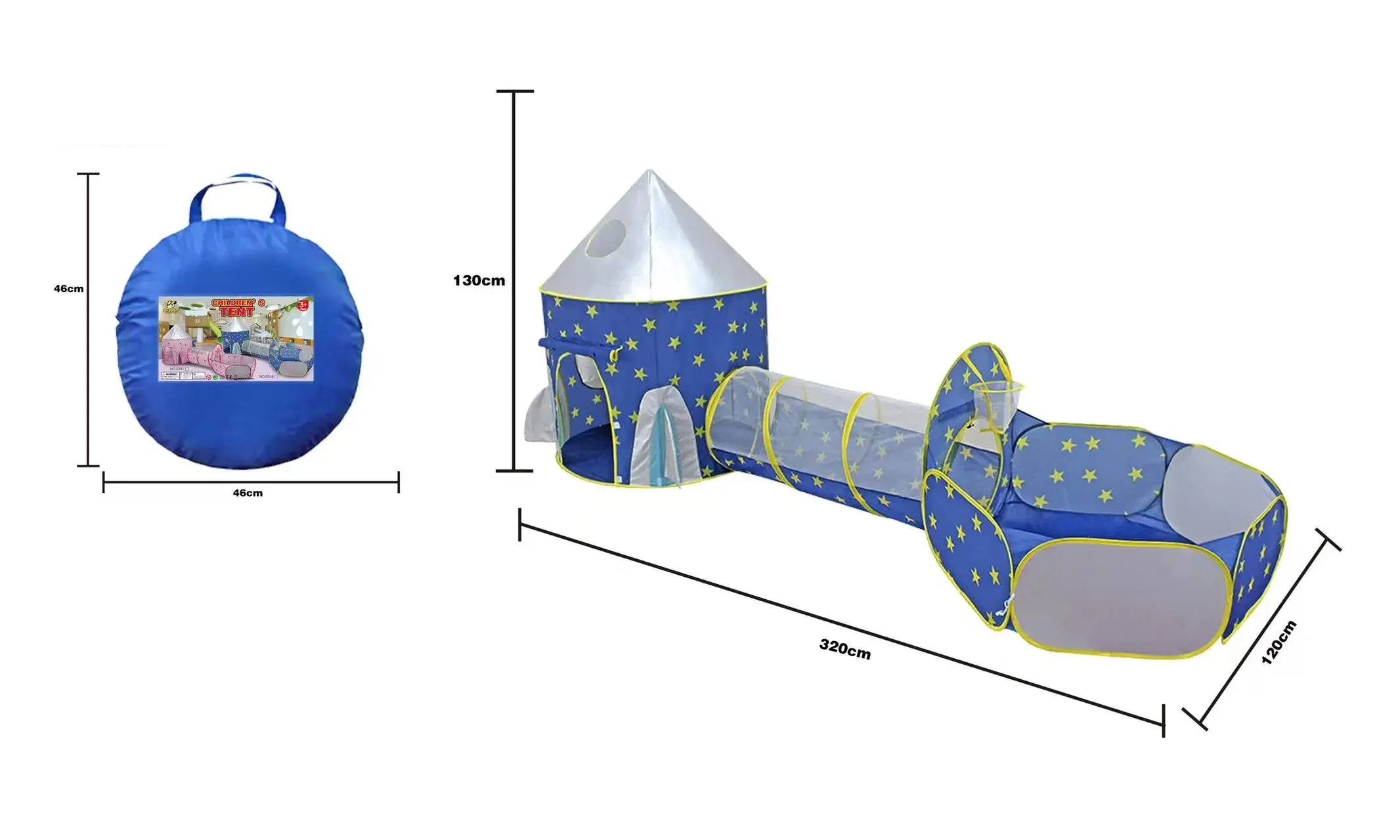 3 In 1 Kind Tent Huis Spelen Speelgoed Tunnel Kruipen Speelhuis Kasteel Draagbare Kinderen Ocean Ball Pool Pit Baby Gevouwen Indoor Outdoor