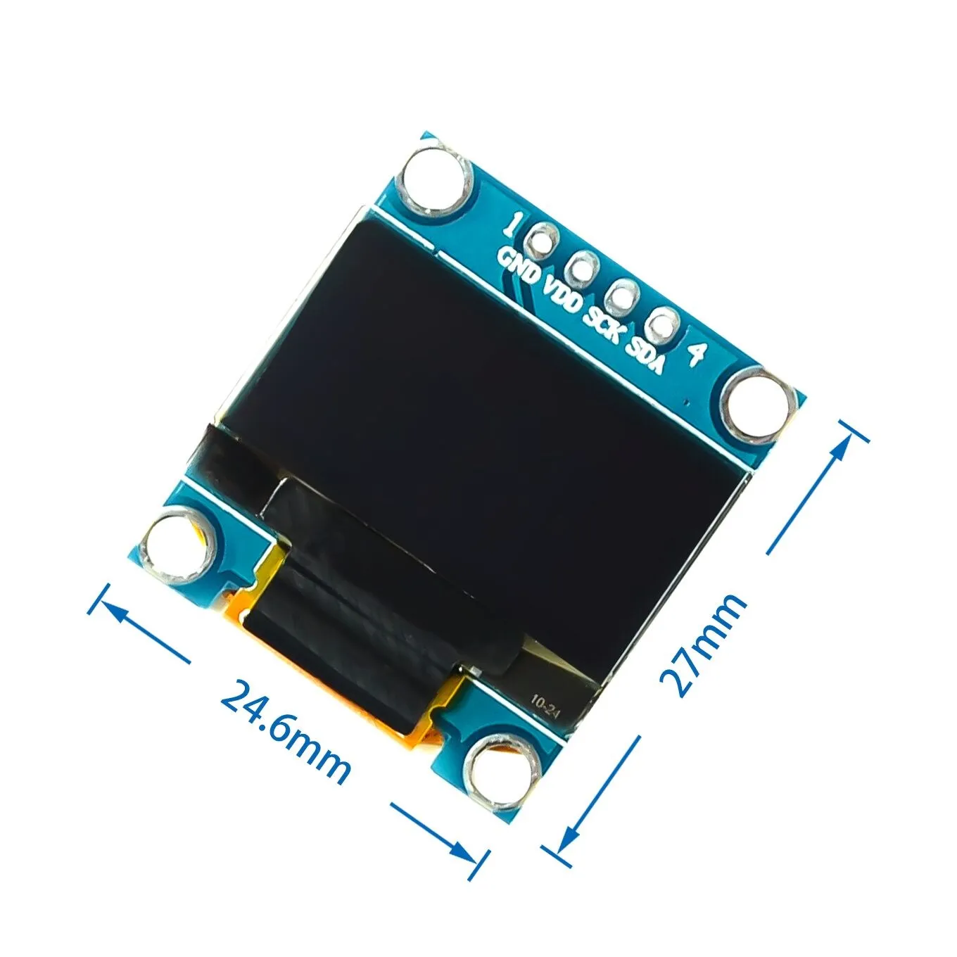 White Blue color 128X64 OLED LCD LED Display Module For Arduino 0.96 0.91 1.3 I2C IIC Serial new original with CaseI