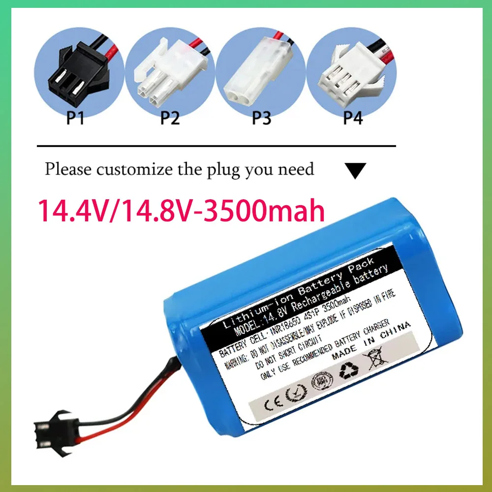 

4S1P 14.4V/14.8V 3500mAh Rechargeable Lithium-ion Battery 18650 for Robot Vacuum Cleaner Excellent IFE Konka Xiaomi Mi Home