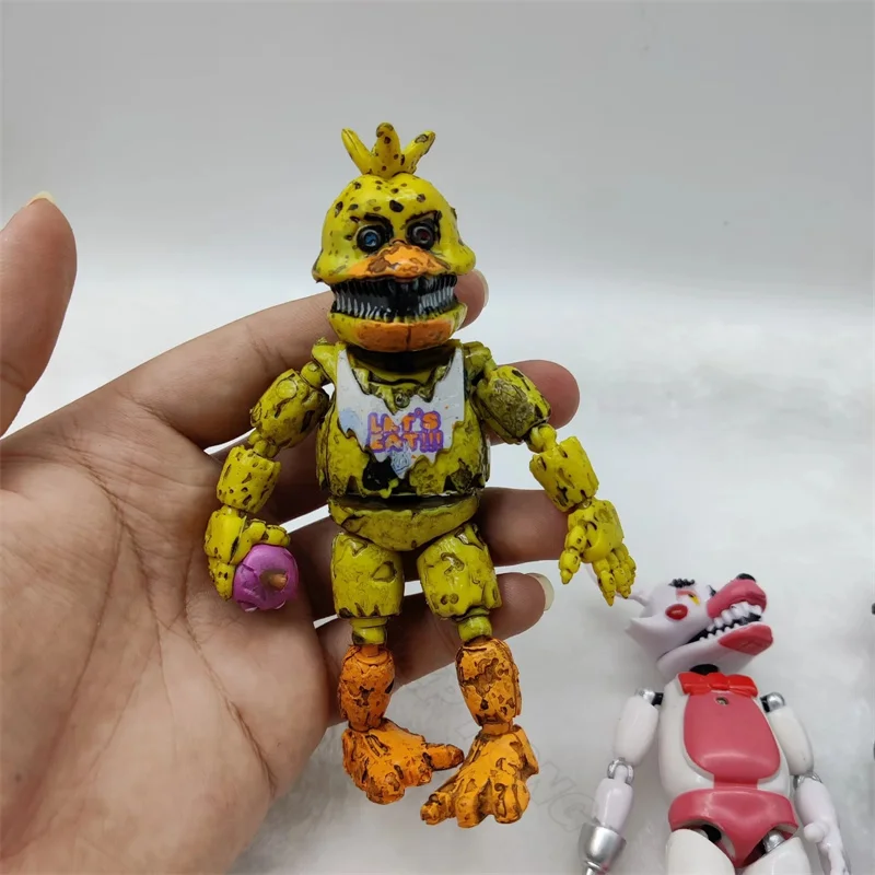 6 قطعة/المجموعة/المجموعة لعبة البرق المنقولة المفاصل منتصف الليل لعبة الدب ألعاب شخصيات الحركة ماكر تشيكا بولي كلوريد الفينيل مصباح ليد نموذج دمى الاطفال #6