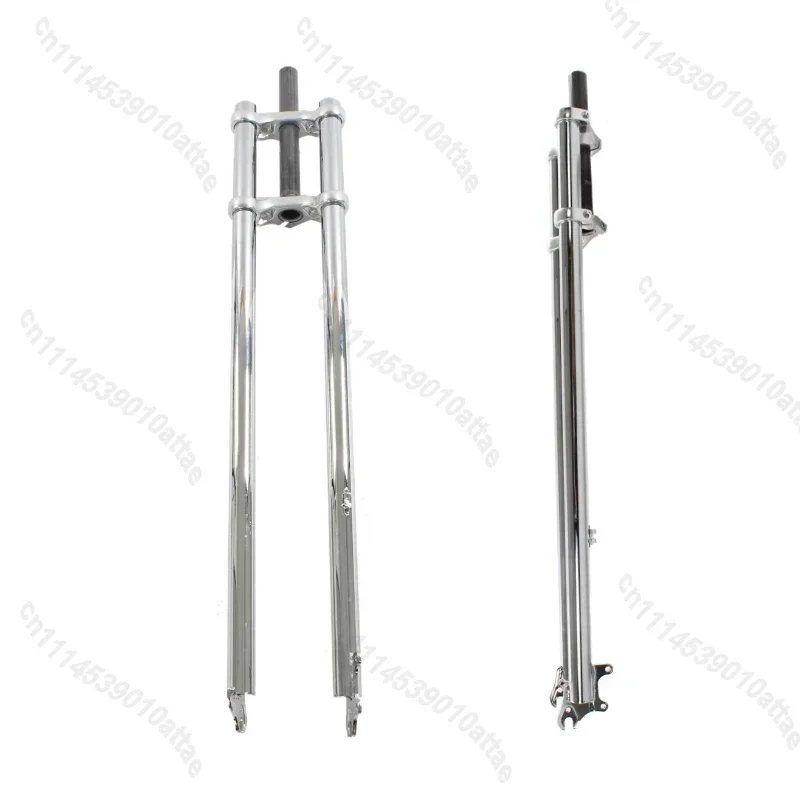 Vintage Bike Extra Long Fork Chopper Chrome Plated For Bicycle Replacement Parts High Quality Durable Accessory