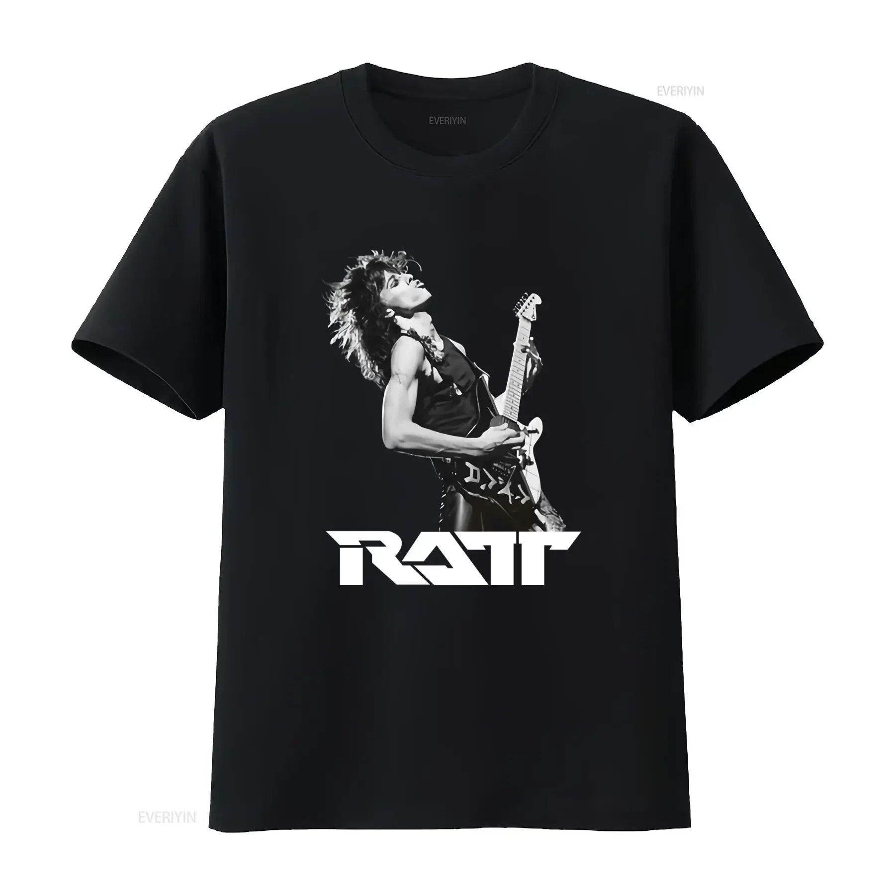Ratt Band California 1984 Rock Guitarist T shirt 7FV0 vintage Washed Breathable Casual streetwear Top For Everyday Wear Soft