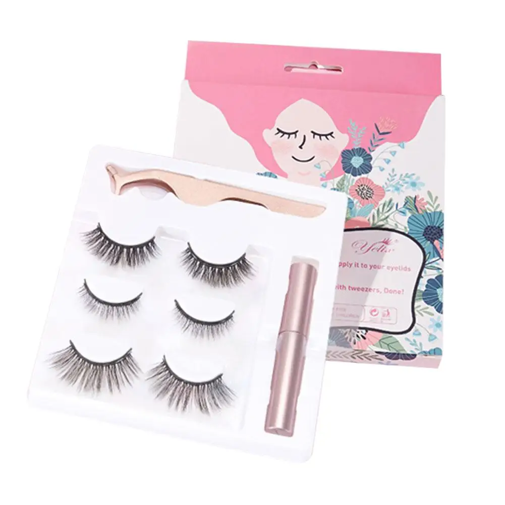 Magnetische Wimpern hand gefertigte Make-up-Werkzeuge mühelos innovative wieder verwendbare 3D-Nerzwimpern für den Alltag Make-up l n6d8