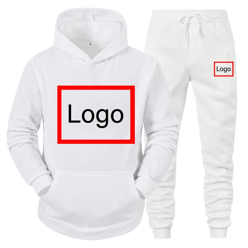 Mens Tracksuit Custom Logo 2022 Spring Autumn HoodiesPants Jogging Casual Sportswear Suits Two Piece Sets Oversized Men Clothes