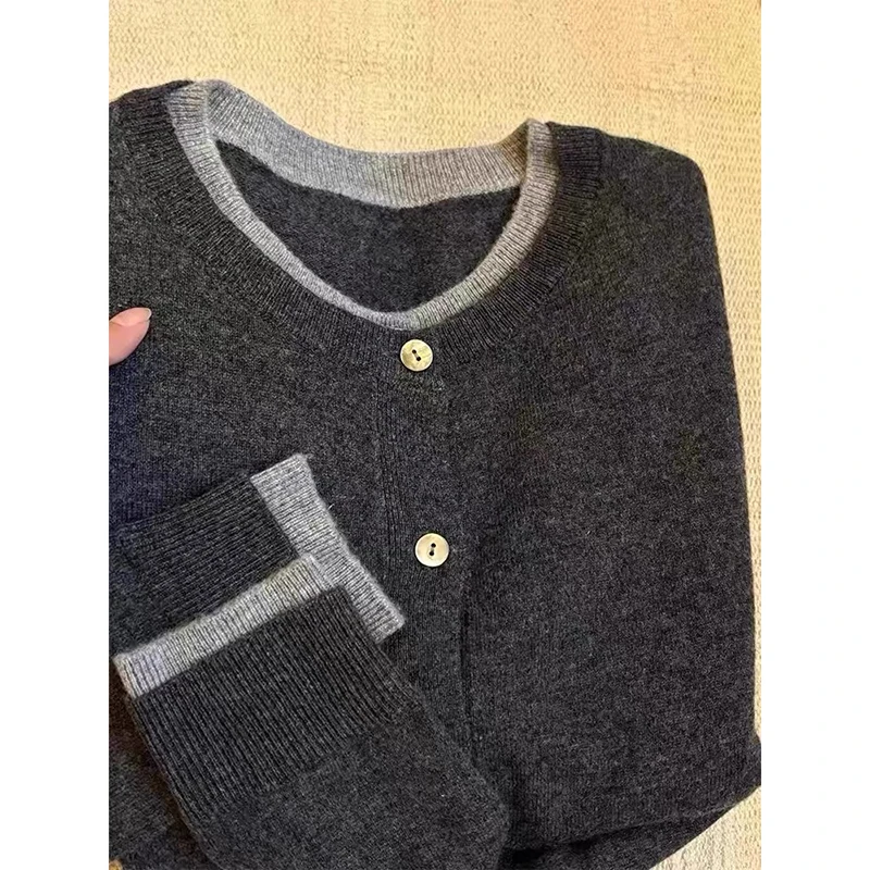 YIBASHU 여성 빈티지 섹시한 패치워크 니트 긴 소매 풀오버 겨울 캐주얼 브이넥 여성 슬림 여성 스웨터 패션 탑