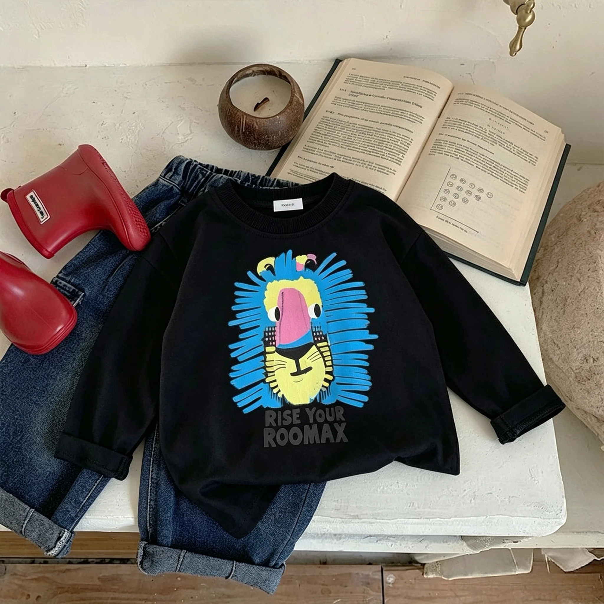 Children's Clothes Long Sleeve T-shirt Spring Autumn Simple Versatile Kids Bottoming Shirts Tops Baby Girl Boy Casual Blouse