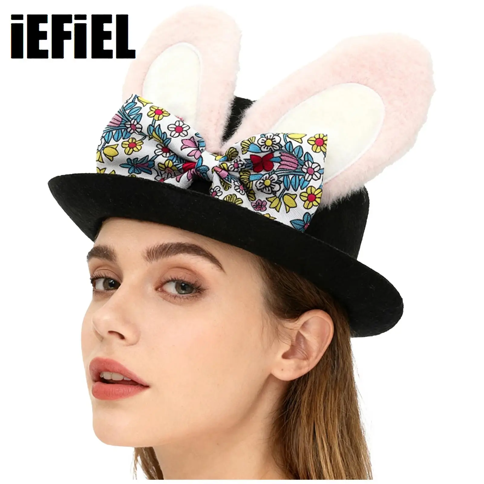 

Easter Rabbit Ears Hat Bunny Ear Top Hat Cosplay Halloween Rabbit Costume Accessories Party Dress Up Festival Party Rabbit Hat
