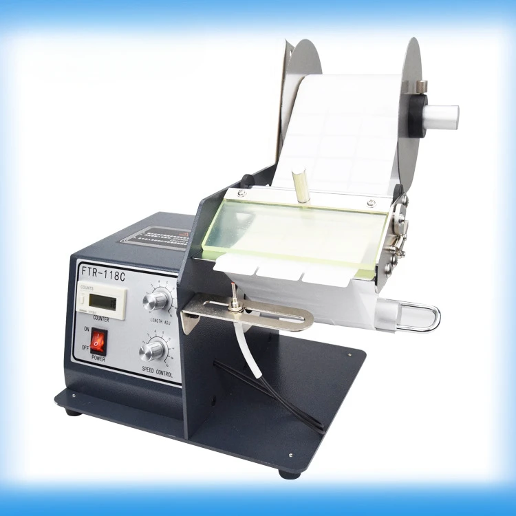 FTR-118C automatic label peeling machine, self-adhesive label separator, transparent label