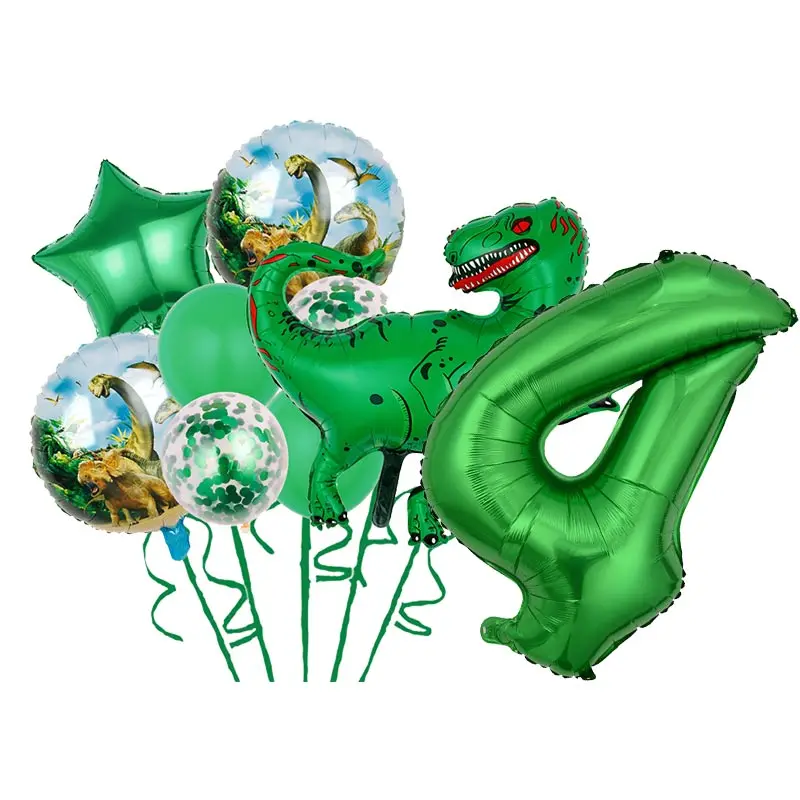 Dinosaur Birthday Party Decoration Supplies Disposable Tableware Mask Foil Balloons Bracelet Favor Jungle Safari Boy Baby Shower