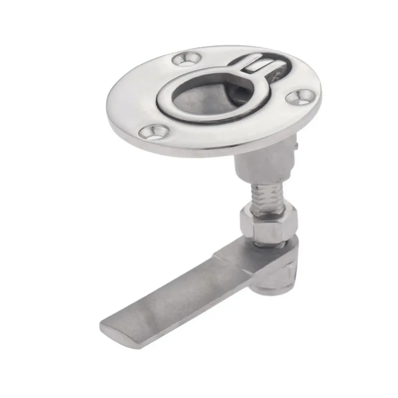 Pegangan kunci lantai baja tahan karat, pegangan sabuk perangkat keras laut kapal pesiar cincin tarik bulat