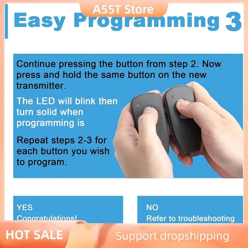 A55T M3-2312 382 Digital Garage Door Remote(2) For Marantec M4500 M4500e, M4700e DC3700, Q7700 Openers