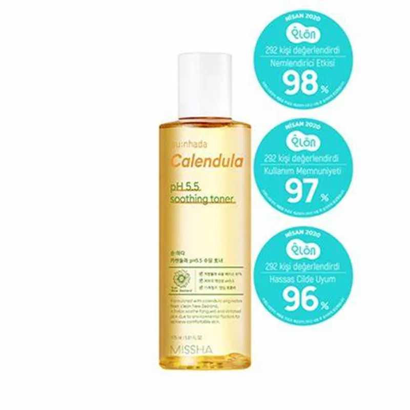 Missha Mild Calendula pH5.5 Soothing Special Set Salicylic Acid Oil Contro Whitening Shrink Pores Beauty Health Korean Cosmetics