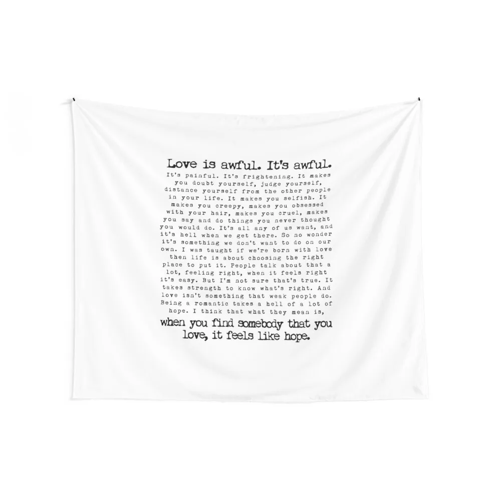 Fleabag Love Speech| Hot Priest Wedding| Typewriter Quote Tapestry Room Aesthetic Decor Carpet On The Wall Tapestry