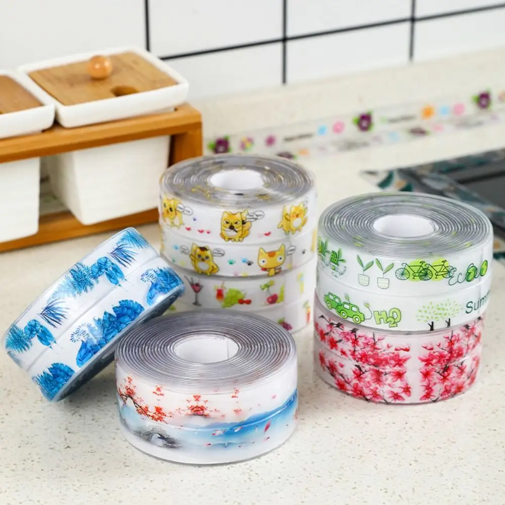

Self Adhesive Kitchen Sink Waterproof Sticker Anti-mildew Waterproof Sink Bath Sealing Strip Mildew Strong Printing