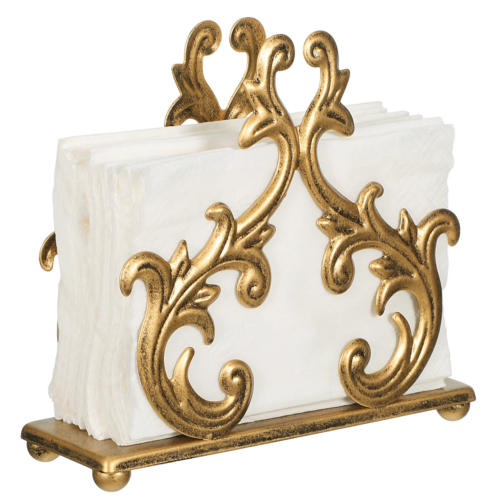 Napkin Holder Willow Branch Metal Retro Kitchen Tabletop Vertical Tissue Dispenser Napkin Stand Dining Room Decorative