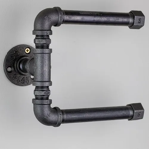 Dekorle Industrielle Rohr Dual Wc Papier Holder-DA01103