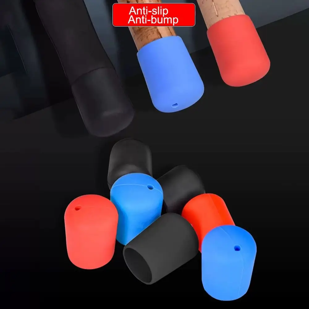 New Silicone Fishing Rod End Cap Strong Elasticity Multiple Colors Fishing Rod Tail Plug Rod Bottom Protector