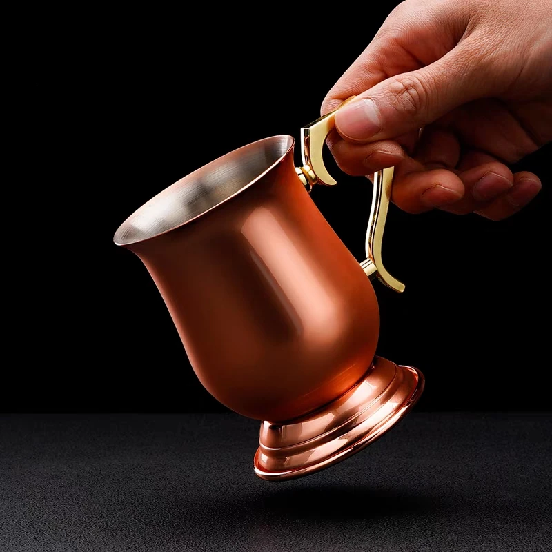 

350ml Moscow Mule Copper Mugs Metal Mug Cup Stainless Steel Beer Wine Goblet Of Fire Coffee Cup Creative Personality Bar Mugs