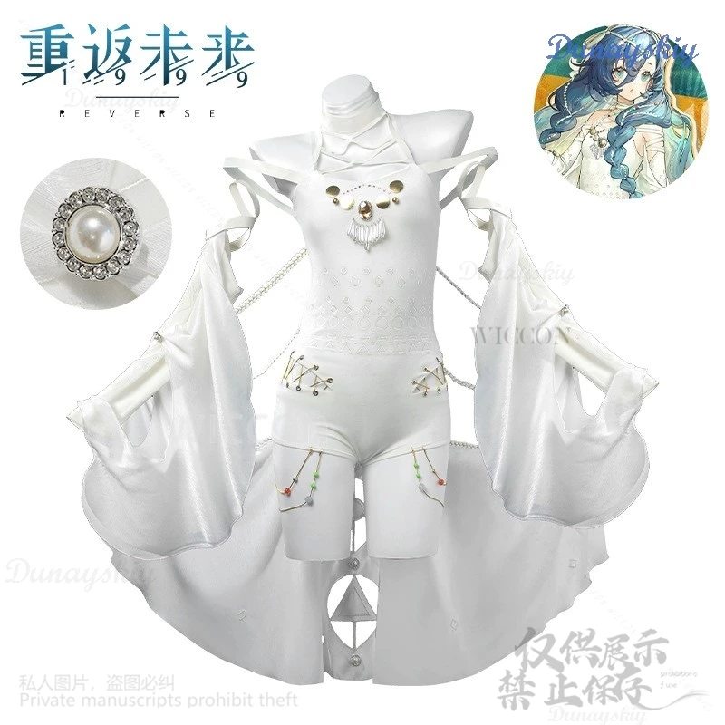 Anime Game Reverse:1999 Cosplay Thirty-Seven Costume New Skin Down In The Grotto Wig White Jumpsuits Lolita For Girls Customized