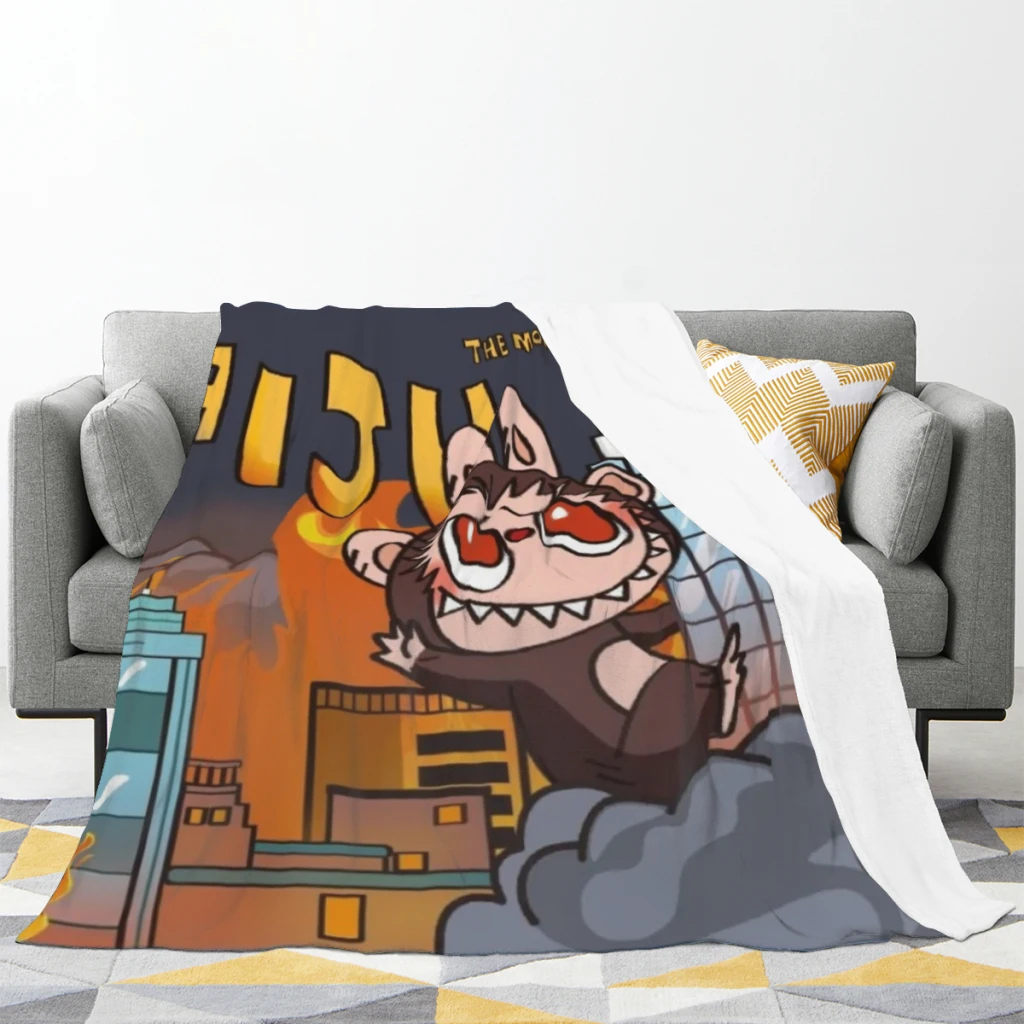 Labubu - Medium sized Blanket Fluffy Soft Bedroom Decoration Sofa Blanket Comfortable Cartoon Home Decoration