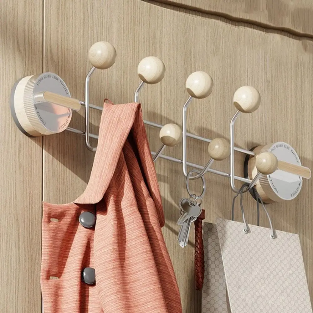 

Suction Cup Door Rear Hooks Wall Mounted No-Punch Clothes Coat Hooks Space Saving Decorative Key Storage Rack For Bathroom