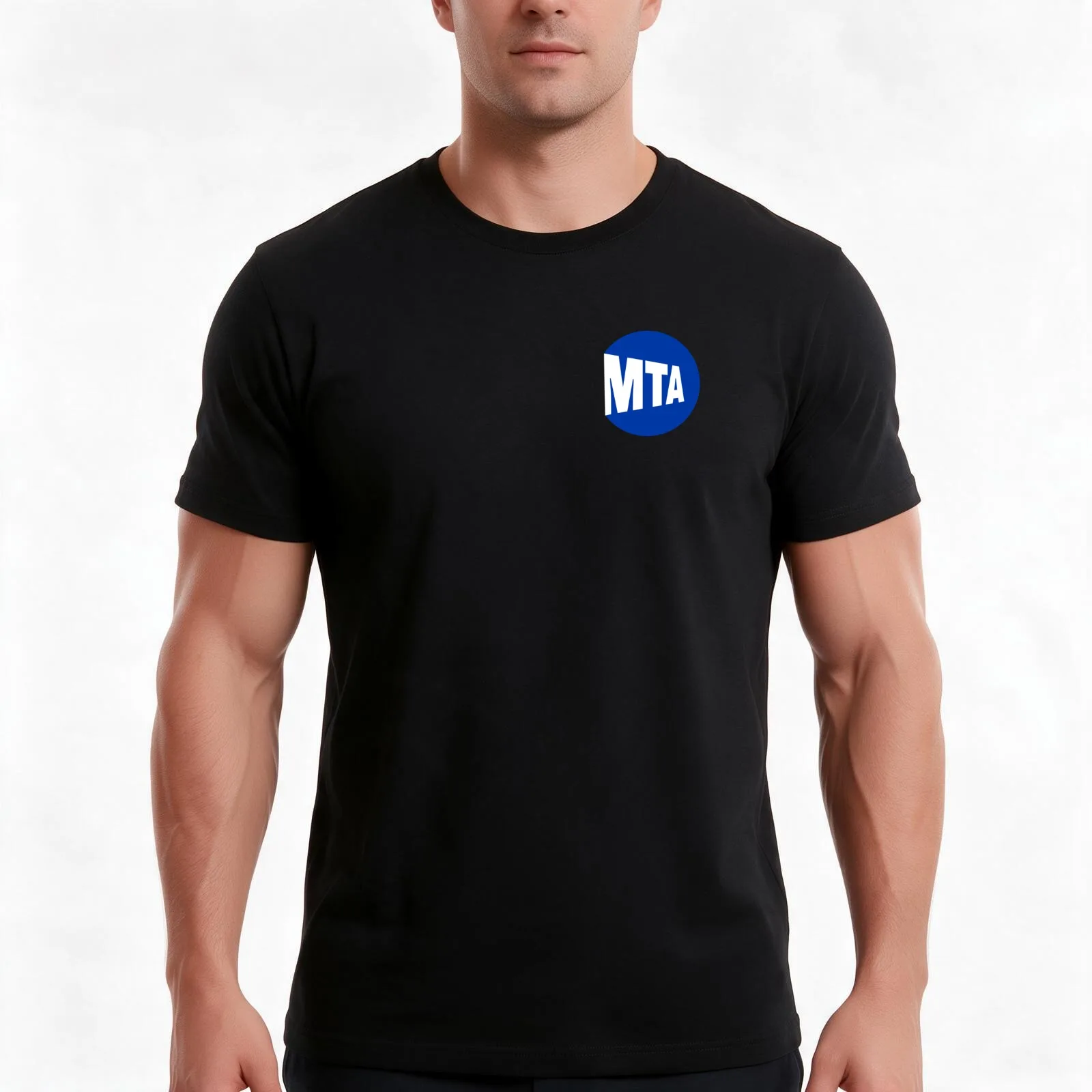NYC MTA Transit Authority Logo T-Shirt Summer Casual Cotton Tee Oversized Streetwear Tops Vintage Graphic Print 100% Cotton