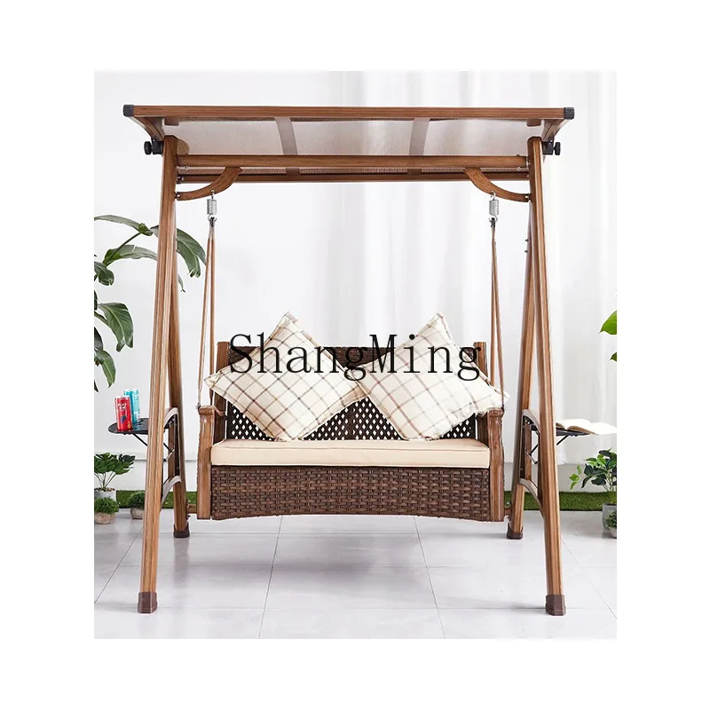 Huśtawka podwójna CL do ogrodu, na balkon, meble ogrodowe, huśtawka rekreacyjna, parasol, wiszące krzesło