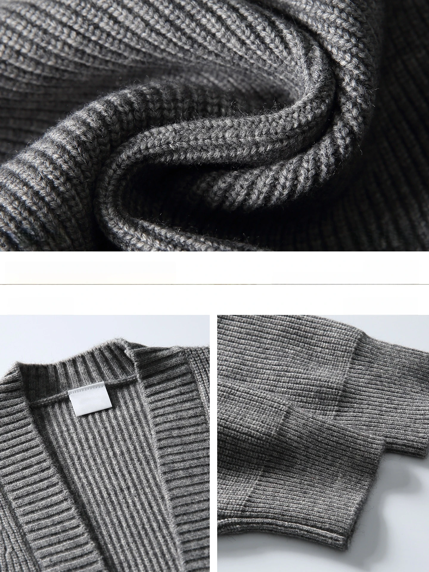 Mens Cardigan Sweater Korean Style Loose Fit Preppy Solid Color Oversized Knit Casual Spring Autumn Warm Coat Trendy Tops Male