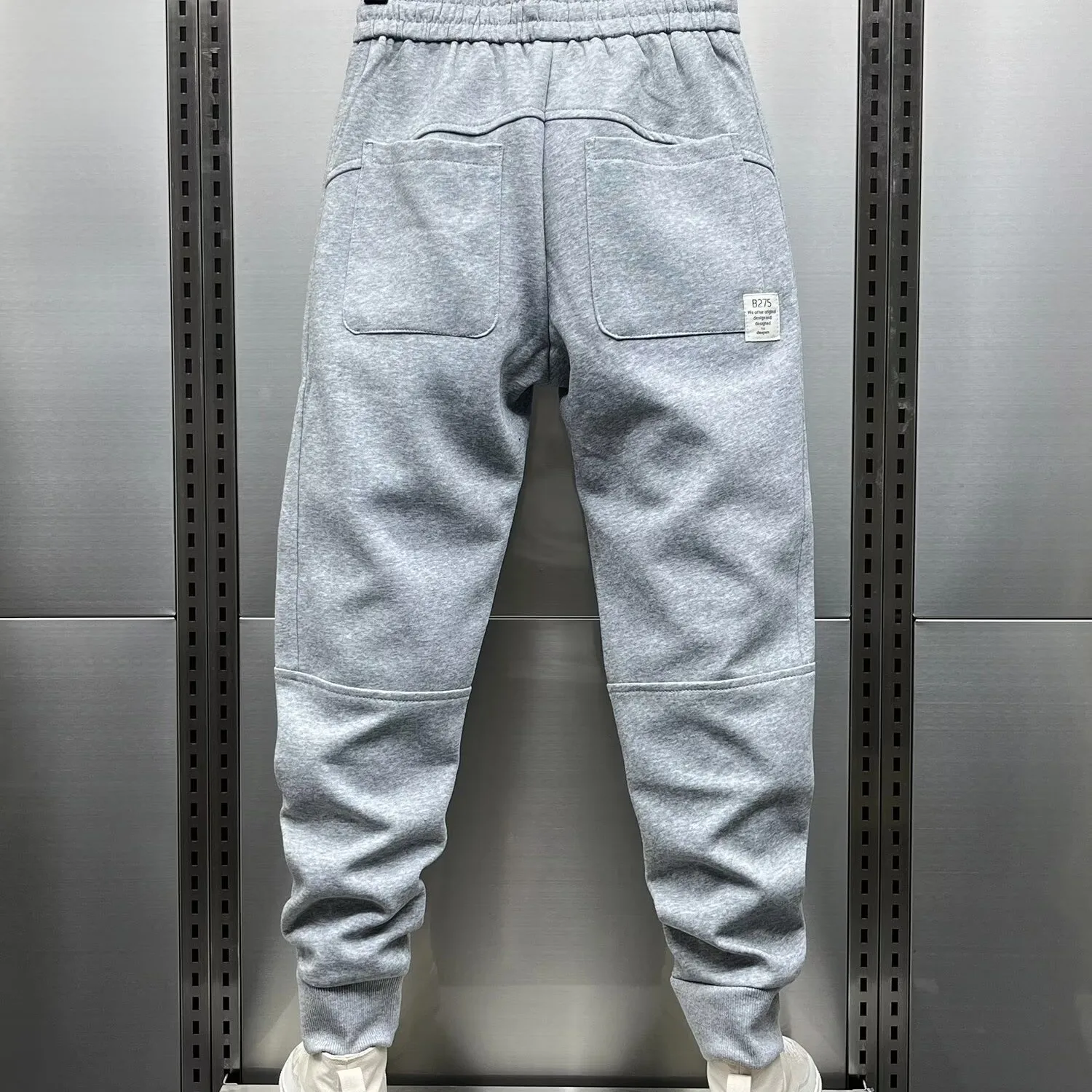 Men's Joggers Casual Pants Korean Sweatpants Workout Running Gym Fitness Grey Sports Trousers Men Clothing Letter Embroidery